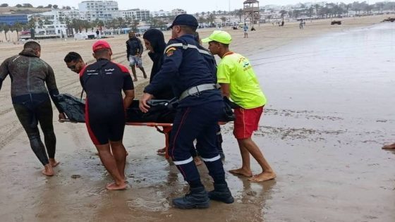 انتشال جثة شاب غرق وسط بحر أكادير ‬