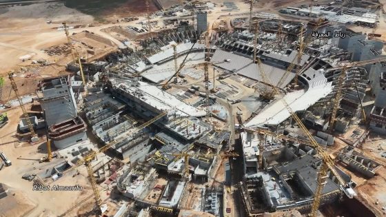 تقدم ملحوظ في أشغال بناء ملعب الحسن الثاني استعداداً لمونديال 2030