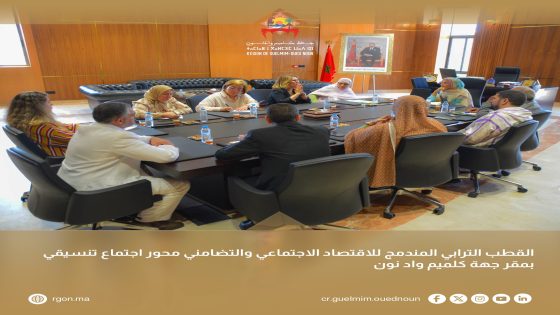 القطب الترابي المندمج للاقتصاد الاجتماعي والتضامني محور اجتماع تنسيقي بمقر جهة كلميم واد نون